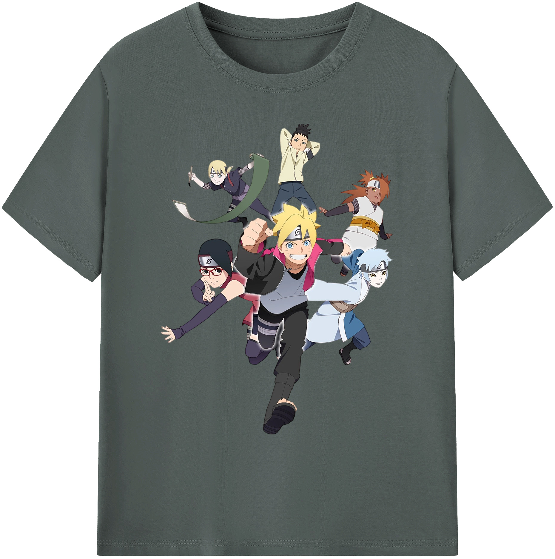 （画像用） NARUTO -ナルト- うずまき ボルト Uzumaki Boruto 綿100％ メンズ半袖Tシャツ｜肌触りやわらか＆通気性